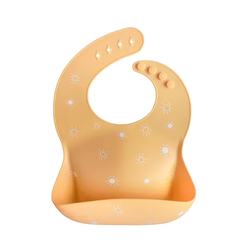 Miniatura 35 de Mushie - Babero de silicón para bebé, ajustable y resistente al agua (barro)