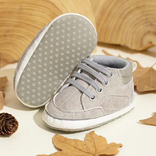 Miniatura 4 de Meckior Zapatos deportivos de tobillo para bebés y niñas pequeños, suela antideslizante suave, piel sintética, mocasines para bebés recién nacidos