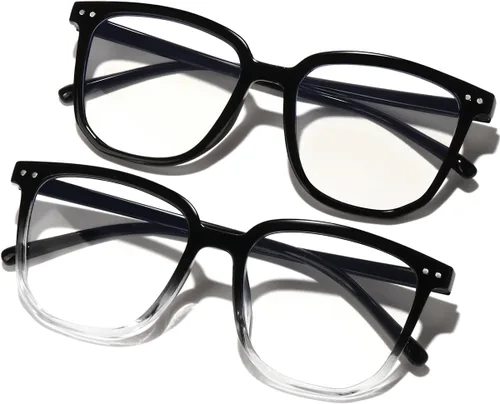 GFUIARA - Lentes para bloquear luz azul para mujeres y hombres, gafas de moda cuadradas con bloqueo azul, lentes para