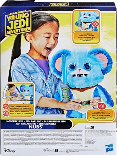 Miniatura 15 de Star Wars: Young Jedi Adventures Jabberin' Jedi Nubs, peluche electrónico, luces y sonidos, juguetes, juguetes preescolares para niños y niñas de 3