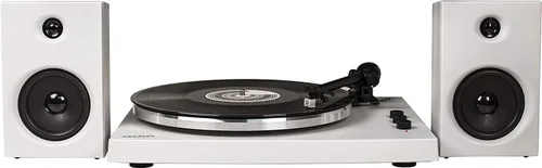 Miniatura 3 de Crosley T150A-WH - Moderno sistema de tocadiscos Bluetooth de 2 velocidades con brazo de tono ponderado variable y altavoces estéreo, color blanco
