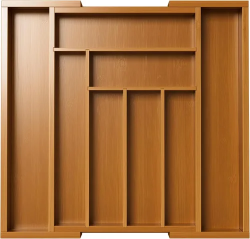 Miniatura 11 de Pipishell - Organizador de Cajones Extensible de Bambú para Soporte de Utensilios, Bandeja de Cubiertos Ajustable, Organizador de Divisores