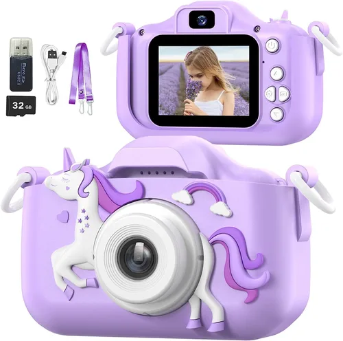 Miniatura 9 de Mgaolo Juguetes de cámara para niños de 3 a 12 años, niños y niñas, cámara de video digital portátil para niños con cubierta de silicona, regalos