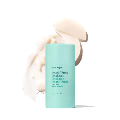 Desodorante Ursa Major Hoppin' Fresh 100 % natural, sin aluminio, no mancha, elimina olor y absorbe la humedad con menta, eucalipto y romero (2.6 oz)