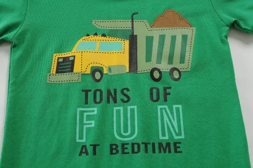 Miniatura 2 de Little Hand Pijamas de dinosaurio para niños pequeños, pijamas de verano con diseño de camión y excavadora, conjuntos cortos de 2 a 7 años