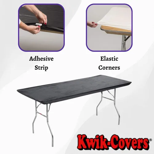 Miniatura 3 de Kwik-Covers Fundas rectangulares de plástico de 6 pies de 30 x 72 pulgadas, paquete de 10 (negro)