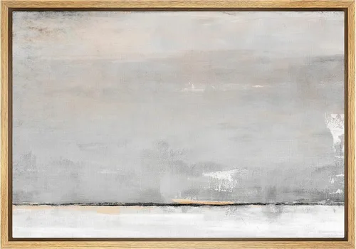 Miniatura 25 de SIGNWIN Lienzo enmarcado para pared, nubes blancas sobre el mar azul marino, pintura al óleo del océano costero, primer plano abstracto, moderno