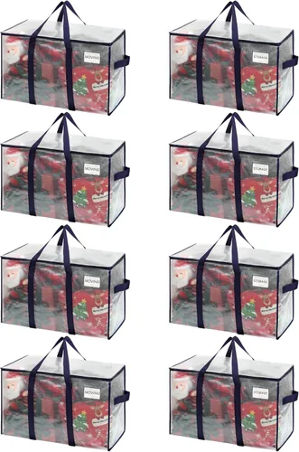 Miniatura 43 de VENO - Paquete de mudanzas, cajas de almacenamiento para embalaje universitario con tapas alternativas, para dormitorio, extragrande, asas