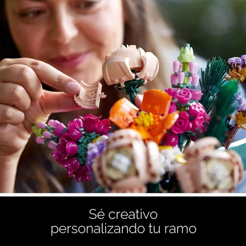 Miniatura 3 de LEGO Botanicals Juego de Construcción Ramo de Flores - Flores Artificiales para Decoración del Hogar y Exhibición, Edades 18+ - Pequeñas Flores