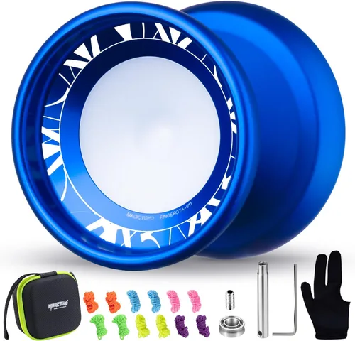Miniatura 10 de MAGICYOYO V11 Finger Spin Yoyo Yoyo profesional de metal de doble propósito para niños de 8 a 12 años y adultos, Yoyo sensible e insensible