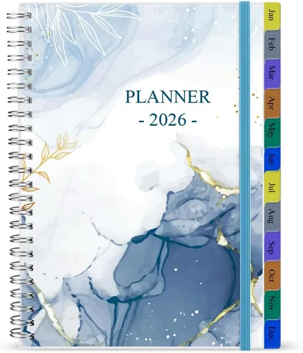 Miniatura 14 de Planificador/Calendario de Bolsillo 2026 - Cuaderno y Diario Organizador Semanal y Mensual A6 para Seguir Objetivos, Fácil de Organizar tu Vida Azul