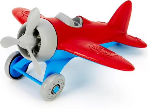 Green Toys Avión - Libre de BPA, libre de ftalatos, avión aero rojo para mejorar el conocimiento aeronáutico de los niños. Juguetes y juegos