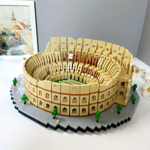 Miniatura 6 de Italia Rome Coliseo - Juego de construcción de microladrillos (5594 piezas) – Juguete educativo modelo emblemático regalo para niños y adultos