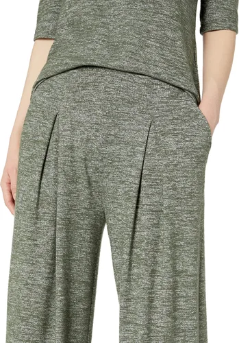 Miniatura 3 de Daily Ritual Pantalón de pierna ancha plisado de punto acogedor para mujer