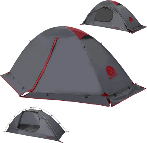 Miniatura 12 de Carpa para 1/2 personas para mochilero para 4 estaciones - Tienda de campaña impermeable para invierno para una persona, equipo de camping ligero