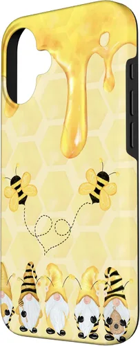 Miniatura 2 de Carcasa divertida para iPhone 16 con diseño de gnomos de abejorros para Halloween