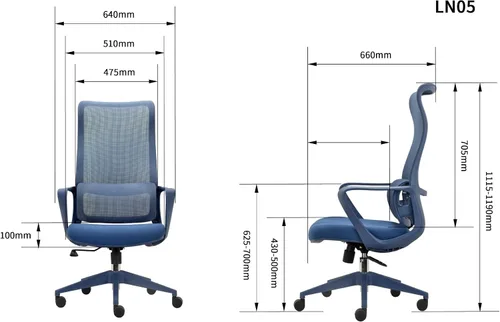 Miniatura 2 de Modern Executive Office Chair with Adjustable Height Lumbar Support 3D Armrests Ergonomic Curved Back Swivel Base Conference Room Task Chair