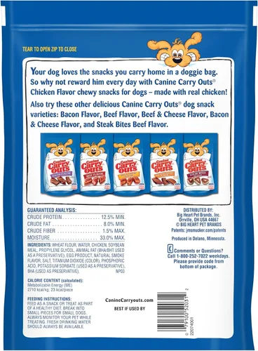 Miniatura 3 de Canine Carry Outs Golosinas para perros, sabor a pollo, 22.5 onzas (paquete de 4), hechas con pollo real