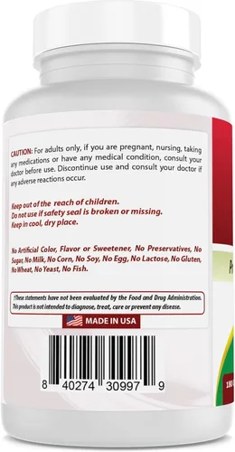 Miniatura 3 de Best Naturals Orotato de litio 5 mg 180 cápsulas - Sin OMG - Sin gluten