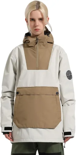Miniatura 18 de GSOU SNOW - Chaqueta de esquí para mujer, abrigo de nieve, impermeable, cortavientos, chaqueta de snowboard, aislada, cálida, para invierno