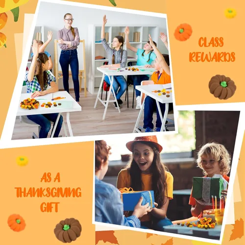 Miniatura 4 de Borradores de calabaza a granel, mini borradores de otoño, novedosos lápices de fiesta, borrador de cemento de goma 3D, Halloween, otoño, Acción