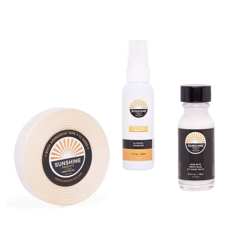 Miniatura 8 de Kit de reemplazo de cabello - Cinta 1522 rollo de 1/2 pulgada x 12 yardas, pegamento blanco para peluca de pegamento extendido, removedor