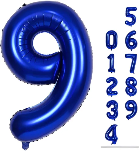 Miniatura 131 de Globo dorado champán con el número 5, globos de aluminio autoinflables grandes de 40 pulgadas del 0 al 9, globo de helio digital 5 dorado claro