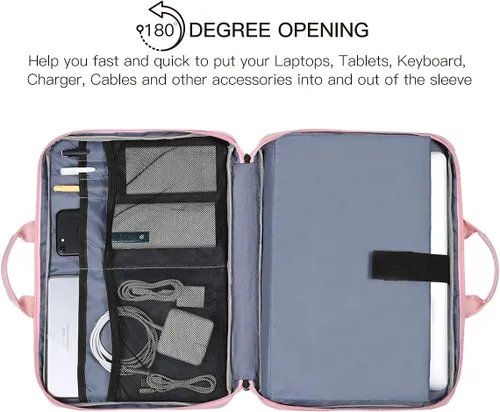Miniatura 2 de Funda para laptop de 11.6-12.9 pulgadas, maletín de viaje TSA para mujeres con organizador para Lenovo Chromebook Flex 3 11, Macbook Air 13 A2337