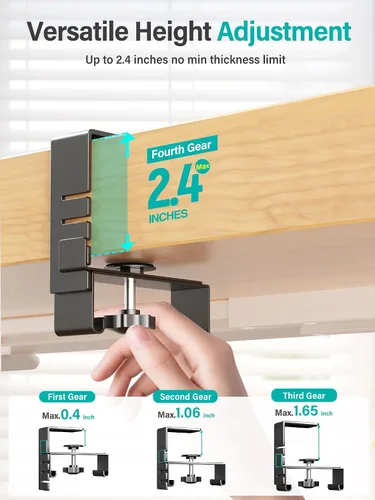 Miniatura 3 de Bandeja de organización de cables para debajo del escritorio de 49.2 pulgadas, organización de cables Orapoke para debajo del escritorio, sin