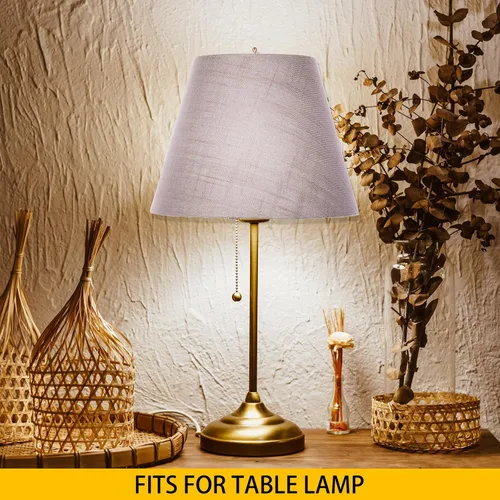 Miniatura 8 de ALUCSET Pantalla de lámpara pequeña, pantalla de tela de barril para lámpara de mesa y luz de pie, 6 pulgadas de diámetro superior x 10 pulgadas