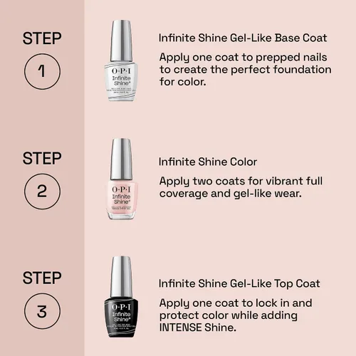 Miniatura 5 de OPI Infinite Shine - Base y capa superior similar al gel de larga duración, hasta 11 días de uso y brillo similar al gel, transparente, 0.5 onzas