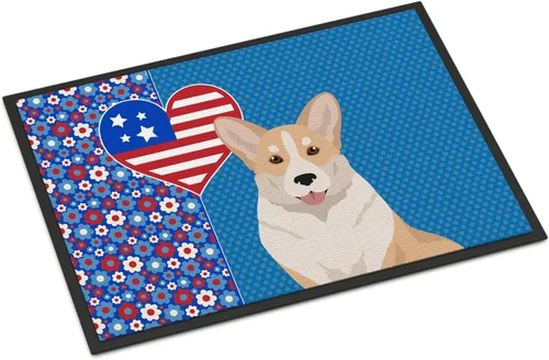 Miniatura 98 de Caroline's Treasures WDK5119JMAT Airedale Terrier USA - Tapete para interiores o exteriores, 24 x 36 pulgadas, tapete para puerta delantera