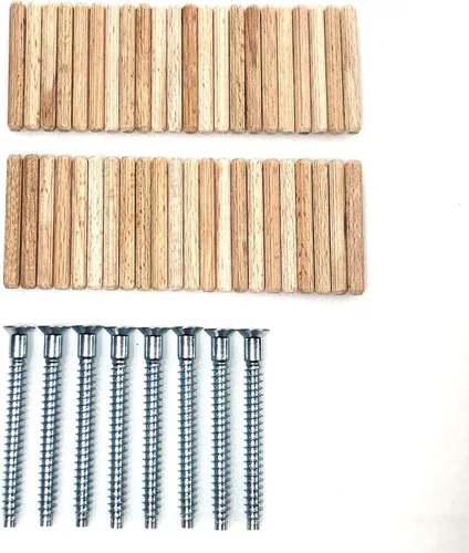 Miniatura 3 de ReplacementScrews Kit de hardware compatible con IKEA KALLAX 2 x 4 estante 202.758.85 - Todos los tornillos (104321) y clavijas (101339)
