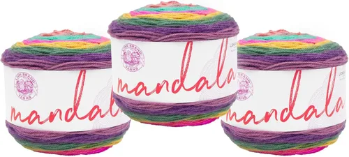 Miniatura 70 de Lion Brand Yarn Mandala - Hilo multicolor para ganchillo,tejido y manualidades, color Liger, 1770 pies, paquete de 1 unidad