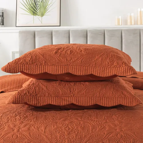 Miniatura 226 de HoneiLife - Juego de colcha de tamaño Queen, juego de ropa de cama de pana bordada de 3 piezas, colcha de lujo, ligera, cálida, para todas las Pana