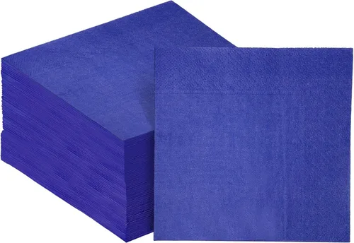 Miniatura 15 de Servilletas de cóctel azules 6 colores 5 * 5 pulgadas servilletas desechables de papel para cóctel, boda, cena, fiesta de cumpleaños, postre, vino
