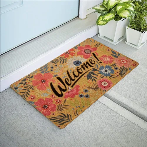 Miniatura 13 de IZUS Felpudo de bienvenida floral con diseño de girasoles de primavera de verano con flores de sol, antideslizantes, para puerta delantera, porche