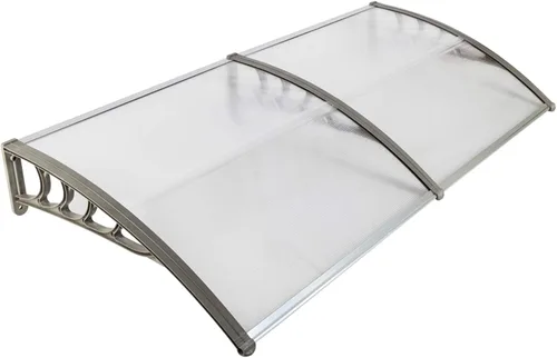 Miniatura 18 de Toldo para puerta de patio, cubierta de policarbonato para puerta delantera al aire libre, protección UV, lluvia, nieve, luz solar, hoja hueca
