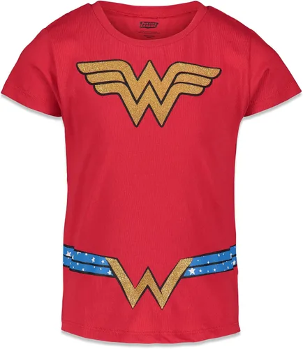 Miniatura 5 de DC Comics Wonder Woman - Paquete de 4 camisetas para niñas, Oro