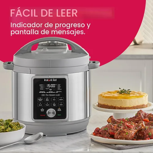 Miniatura 3 de Instant Pot, olla a presión eléctrica de 6 cuartos de galón Whisper Quiet 9 en 1, arrocera rápida, vaporera, olla para saltear, máquina para hacer