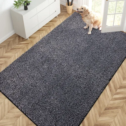Miniatura 86 de PURRUGS Alfombra de área de fácil cuidado de 4 x 6 pies, antideslizante, lavable a máquina, tapete para puerta de perro, resistente a las manchas