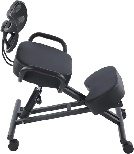 Miniatura 6 de Ejoyous Silla de rodillas, taburete neumático de corrección de postura con cojín altura ajustable ortopédico taburete de escritorio para bancario
