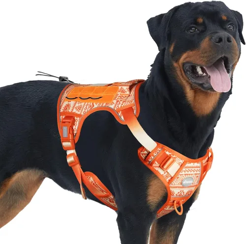 Miniatura 27 de Auroth - Arnés táctico para perros pequeños y medianos, sin tirones, arnés ajustable para mascotas, reflectante, K9, entrenamiento, trabajo, de Gris