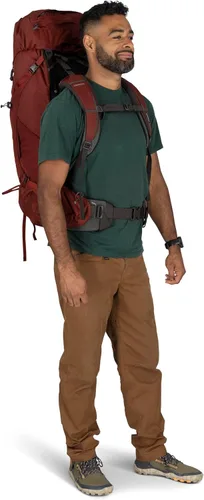 Miniatura 10 de Osprey Aether 65L Mochila de senderismo para hombre, Deep Acorn Red, L/XL Rojo Bellota Profundo