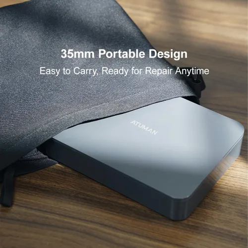 Miniatura 9 de Mini destornillador eléctrico 95 en 1, kit de destornillador eléctrico inalámbrico pequeño portátil recargable con pantalla LED y 86 cabezales