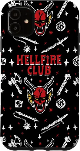 Miniatura 8 de Funda con patrón Hellfire Club de Stranger Things para iPhone 11 Pro Max