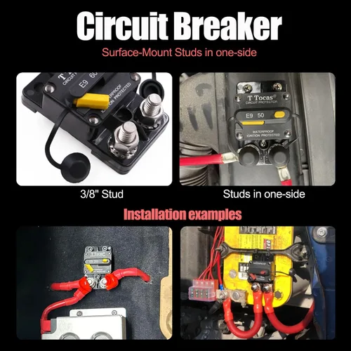 Miniatura 2 de E69 Interruptor de circuito de 10 A T3 con restablecimiento manual Mini de montaje en superficie IP66 Interruptor conmutable de 10 A