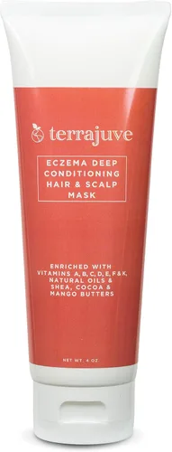 Terrajuve Acondicionador de máscara de psoriasis para cabello y cuero cabelludo, hidratante natural, loción calmante para piel seca, picazón, roja,