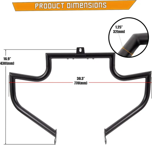 Miniatura 5 de Kinglemc, protector para motor, barra de choque Highway Freeway para Harley Davidson Softail FL Deluxe Fat Boy Slim Heritage Springer Classic Cross