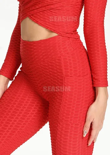 Miniatura 12 de SEASUM - Pantalones de yoga de cintura alta para mujer, con control de abdomen y realce de glúteos, leggings favorecedores para entrenar y correr